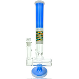 17" AFM Glass Reversal Inline Perc Beaker Bong with Colored Glass Accents - Front View