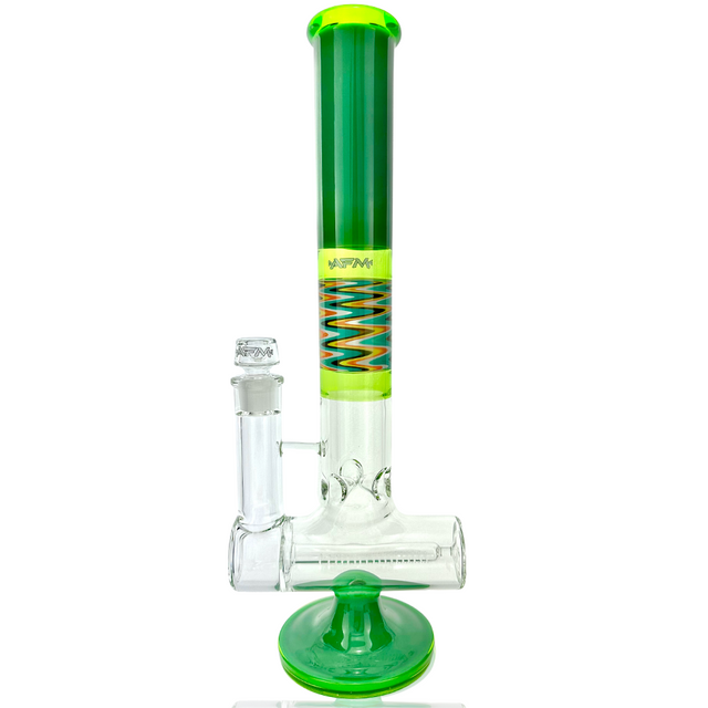 17" AFM Glass Beaker Bong with Reversal Inline Perc, Borosilicate, Front View