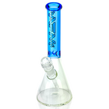 12" AFM Glass Beaker Bong with Extraterrestrial Blue Sleeve and 14mm Female Joint