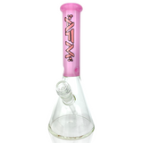 AFM Glass 12" Extraterrestrial Pink Color Sleeve Beaker Bong with 14mm Female Joint