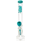 AFM 18" Wildstyle Graffiti 9mm Glass Beaker Bong with Colored Accents - Front View