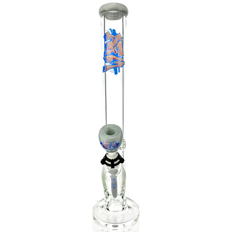 AFM 18" Wildstyle Graffiti 9mm Glass Beaker Bong with Color Accents - Front View