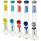 AFM 18" Wildstyle Graffiti 9mm Glass Beaker Bongs in Various Colors, Front View