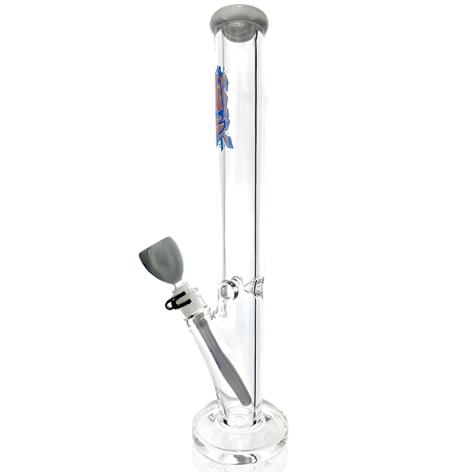 AFM 18" Wildstyle Graffiti 9mm Glass Beaker Bong with Colored Accents - Front View