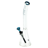 MAV Glass 18" Bent Neck Beaker Bong with Maze Accents and Thick Borosilicate Glass