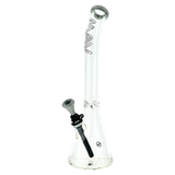 MAV Glass 18" x 9mm Bent Neck Beaker Bong with Maze Accents and Borosilicate Glass