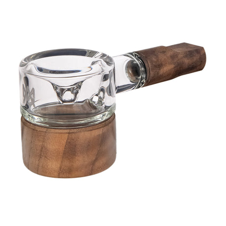 MJ Arsenal Alpine Series Granby Spoon Pipe, Borosilicate Glass with Wood Detail, Side View