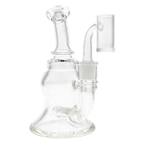 Thick Ass Glass 6.5" Bellow Bubble Dab Rig 50x7MM - Smooth In-Line Perc, 14MM Female