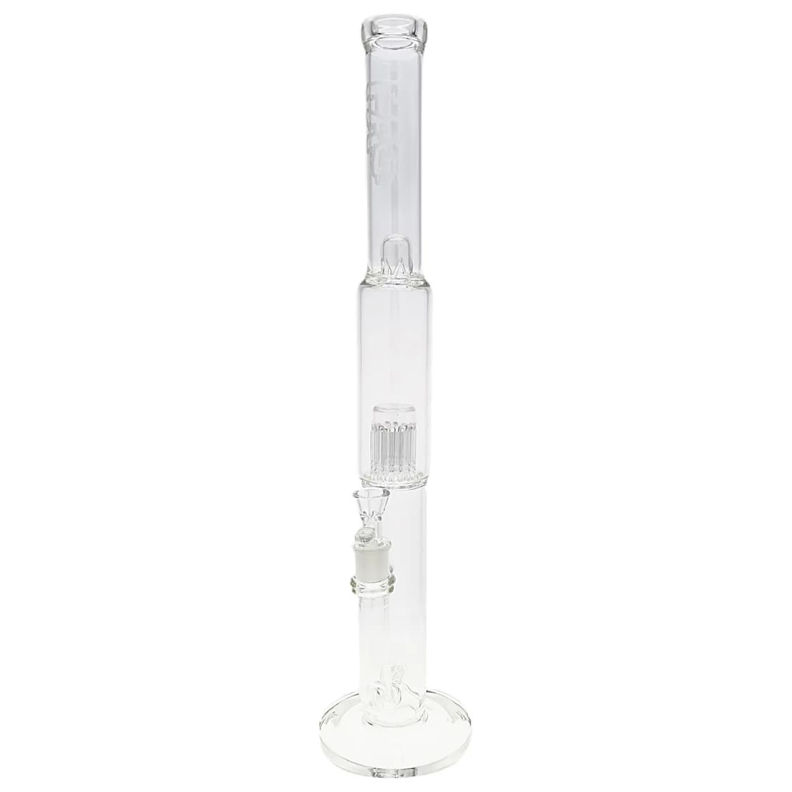 Thick Ass Glass 22" Super Slit Inline & 12 Arm Tree Bong - 44x4MM with Sandblasted Logo