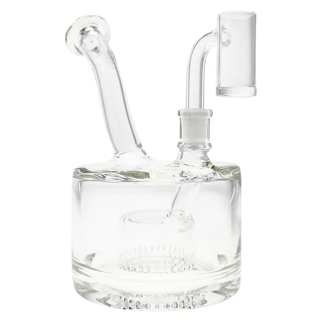 Thick Ass Glass 6.5" Super Slit Froth Puck Dab Rig w/ Showerhead Percolator