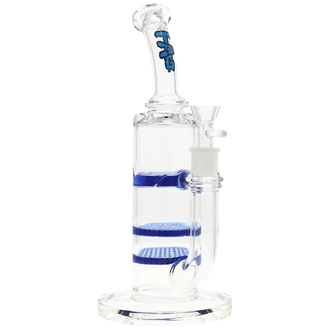Thick Ass Glass 12" Honeycomb Dual Percolator Bong with Spinning Guard
