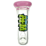 12" AFM Hunchback Beaker Bong with Colored Lip, Borosilicate Glass, Front View on White