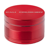 Cali Crusher O.G. 2.5" Aluminum 4-Piece Grinder in Red, Front View, for Dry Herbs