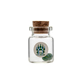 Calibear Classic Dichro Cactus Terp Pearls in a glass jar with cork, front view on white background