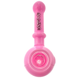 AFM 4.5" The Kenny Pipe in Pink - Top View with Deep Bowl and Colored Glass