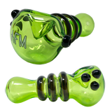 AFM 4.5" Tiger Stripe Color Hand Pipe with Deep Bowl - Top and Side Views