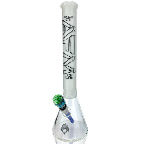 AFM 18" Void Glass Beaker Bong Bundle, 14mm Female Joint, Borosilicate, Front View