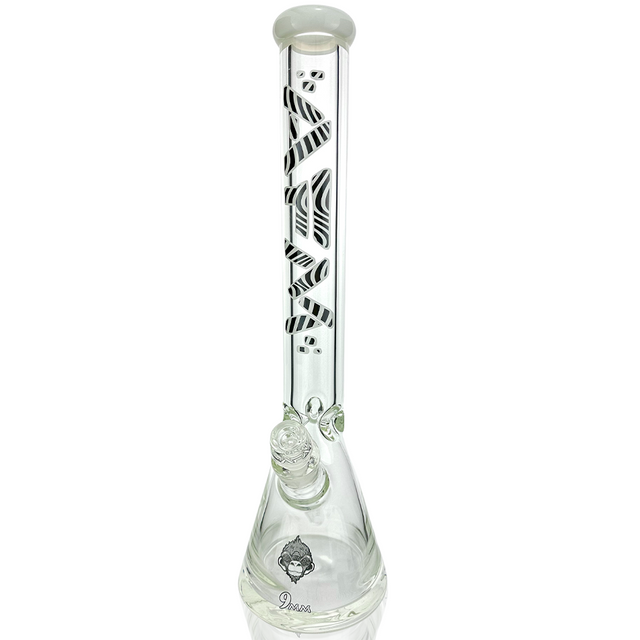 AFM 18" Trippy Glass Beaker Bong with 9mm thickness and showerhead perc, front view on white background