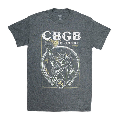 Brisco Brands CBGB Liberty Green T-Shirt, Cotton Material, Front View on White Background