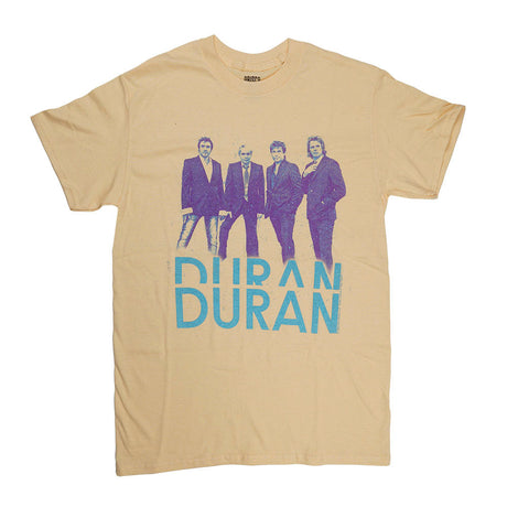 Brisco Brands Duran Duran Yellow T-Shirt with Vintage Band Graphic, Front View