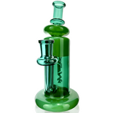 AFM 7" RipNip Mini Dab Rig in Green - Front View with 14mm Female Joint