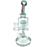 10" AFM Glass Pyramid Perc Dab Rig with Showerhead Perc, Bent Neck, and Smokey Detail