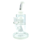 AFM Glass 10" Ivory Pyramid Perc Dab Rig with Bent Neck and Showerhead Perc - Front View