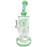 AFM Glass 10.5" Inline To Arm Dab Rig in Mint - Front View with Showerhead Perc