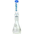 18" AFM Glass Beaker Bong with Color Lip & Showerhead Perc - Front View