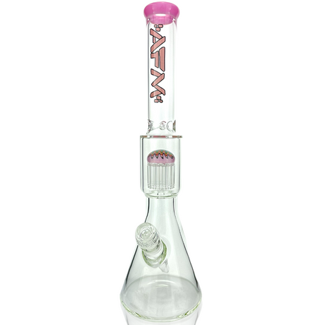 18" AFM Reversal Tree Beaker Bong with Color Lip and Showerhead Perc - Front View