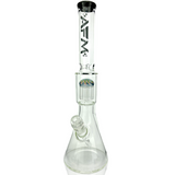 AFM 18" Reversal Tree Beaker Bong with Color Lip and Showerhead Perc - Front View