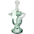 7.5" AFM Swiss Double Color Glass Recycler Dab Rig with Showerhead Perc, Front View