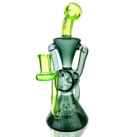 AFM 8.5" Virgo Glass Recycler Dab Rig with Showerhead Perc, 14mm Female Joint, Front View