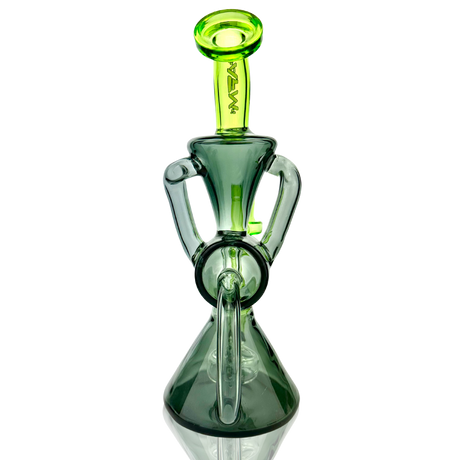 AFM Virgo Glass Recycler Dab Rig, 8.5" with Showerhead Perc, 14mm Female Joint, Front View