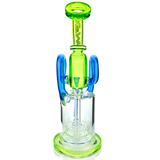 9.5" AFM Andromeda Recycler Dab Rig with Showerhead Perc, Front View on Seamless White