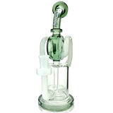 9.5" AFM Andromeda Recycler Dab Rig with Showerhead Perc and Colored Glass