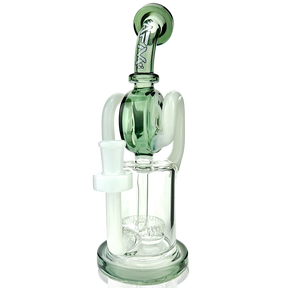 9.5" AFM Andromeda Recycler Dab Rig with Showerhead Perc and Colored Glass