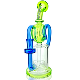 9.5" AFM Andromeda Recycler Dab Rig with Showerhead Perc, 14mm Female Joint, Front View