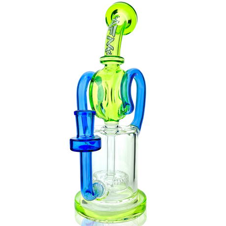 9.5" AFM Andromeda Recycler Dab Rig with Showerhead Perc, 14mm Female Joint, Front View