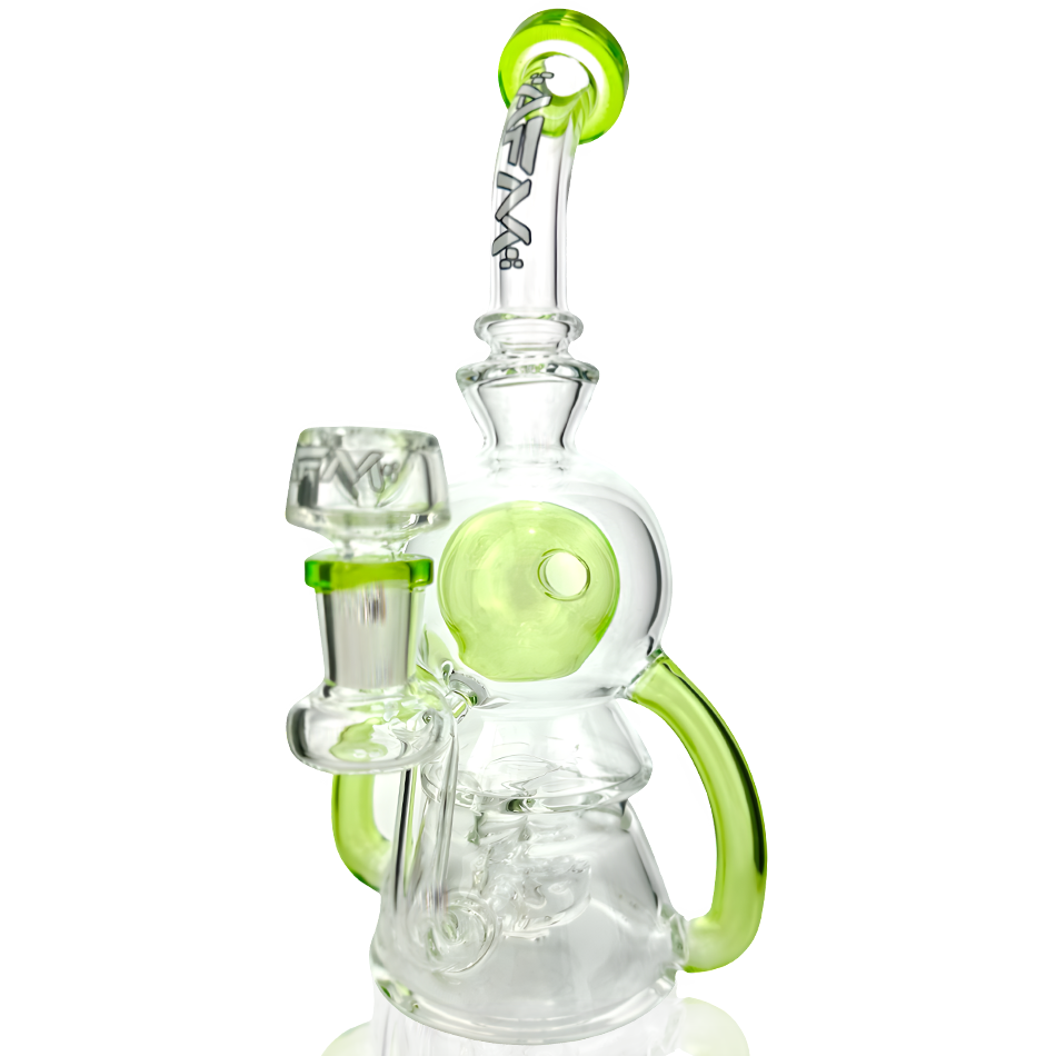 9" AFM Double Pump Recycler Dab Rig with Borosilicate Glass and 14mm Female Joint