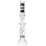 AFM 18" Freezable Coil Beaker Bong with Reversal Pattern, Front View on White Background