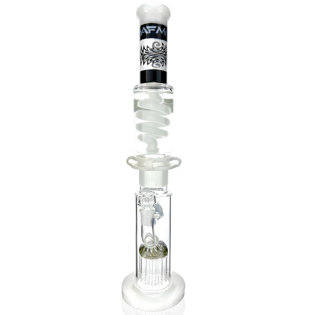 AFM 18" Freezable Coil Beaker Bong with Reversal Pattern, Front View on White Background