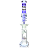 AFM 18" Reversal Straight Freezable Coil Beaker Bong with Colored Glass