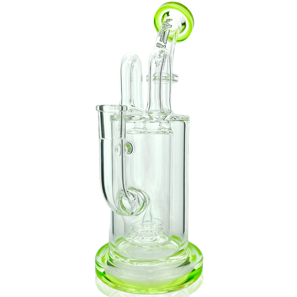 9.5" AFM Milky Way Pump Recycler Dab Rig with Showerhead Perc and Fumed Heady Glass