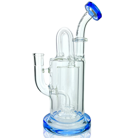 9.5" AFM Milky Way Pump Recycler Dab Rig with Showerhead Perc, Front View on White Background