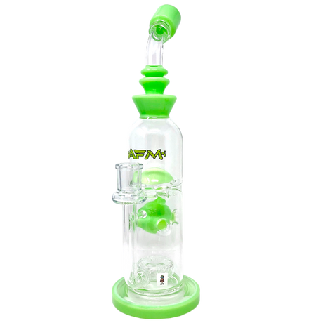 12" AFM Glass Big Swiss Perc Straight Dab Rig with Bent Neck and Showerhead Perc