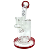 8" AFM Glass Dab Rig with Wave UFO Perc and Bent Neck on White Background