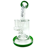 AFM 7.5" Mayflower Shower Head Glass Dab Rig with Bent Neck and Colored Accents