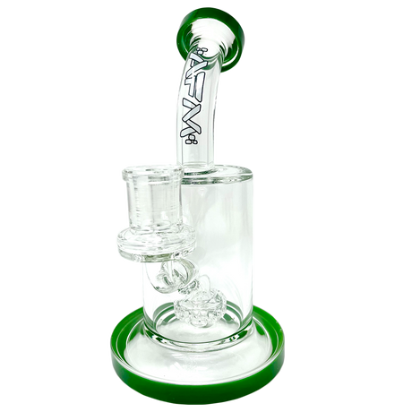 AFM 7.5" Mayflower Shower Head Glass Dab Rig with Bent Neck and Colored Accents