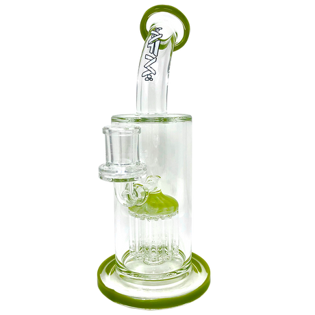 AFM 9" Groovy Arm Perc Dab Rig with Quartz Banger & Carb Cap, Front View on White Background